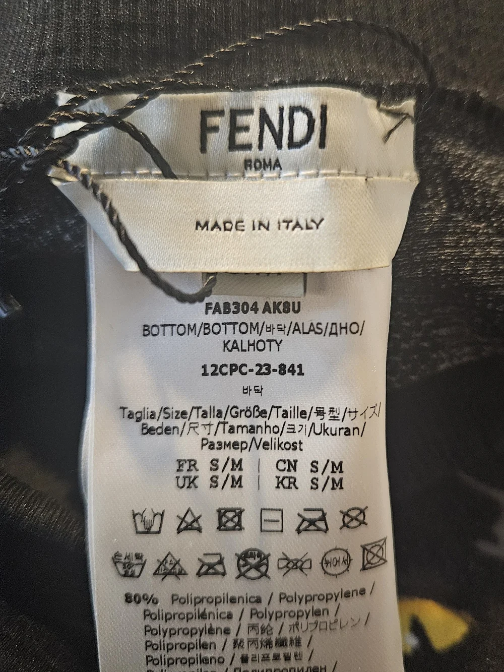 Fendi Black Leggings Sz Small Italy new W/tag +900 - Picture 9 of 10